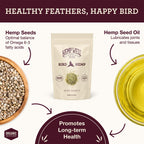 Hemp Well Organic Hemp Hearts –Reduces Feather Plucking, Promotes Relaxation, Immune Support, Organically Sourced, USA Grown, GMO Free – 1 Pound Bag