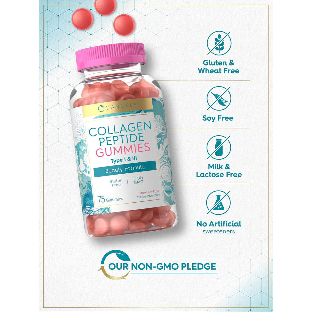Carlyle Collagen Gummies | Strawberry Flavor Beauty Supplement