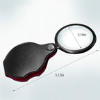 Wapodeai 2pcs 10x Small Pocket Magnify Glass