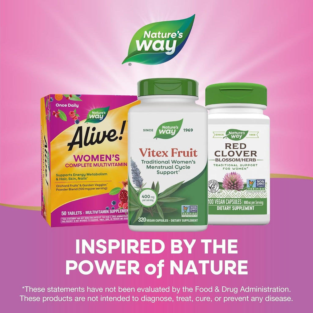 Buy now Nature's Way Vitex Fruit, Traditional Menstrual Cycle Support*, Traditional Women's Health Support*, Chasteberry, Vegan, 320 Capsules (Packaging May Vary) at indiglob india