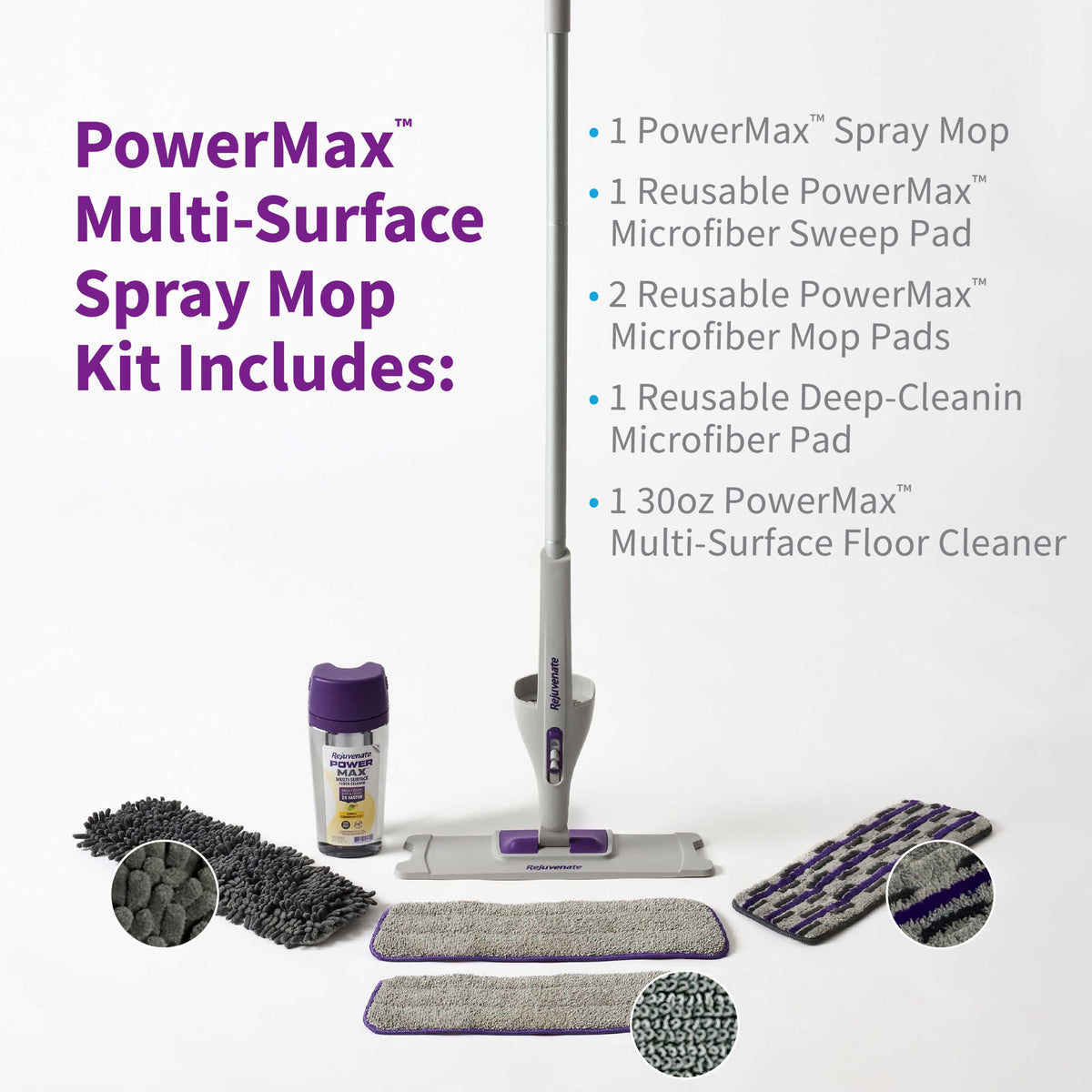 Rejuvenate PowerMax Multi-Surface Spray Mop for Floor Cleaning, 1 Count