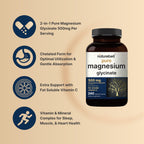 NatureBell Pure Magnesium Glycinate 500mg Per Serving, 240 Veggie Capsules | 100% Chelated & Purified Magnesium Supplement for Women & Men. 3rd Party Tested, Vegan Friendly, Non-GMO, Filler Free.