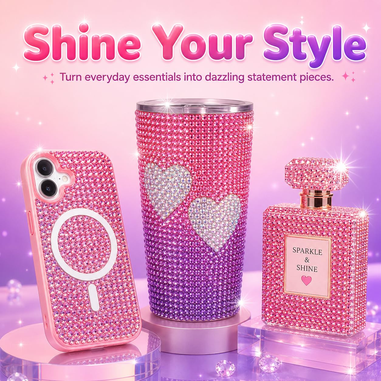 Redtwo 4mm 20000Pcs Bedazzling Kit with Rhinestones | 24 Colors Flatback Rhinestones, 4Pcs 10ml Jewelry Glue and Tools for Clothes, Books, Shoes and Crafts