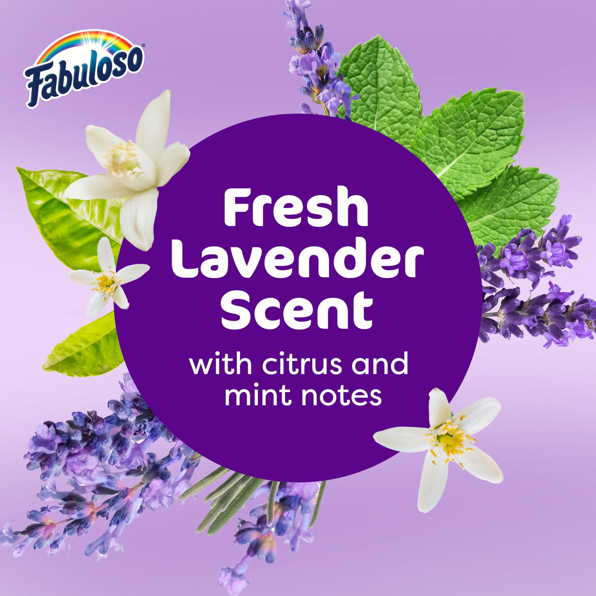 Fabuloso 2X Multi-Purpose Cleaner, No Rinse Floor Cleaner, Long-Lasting Freshness, Lavender Scent, 128 fl oz
