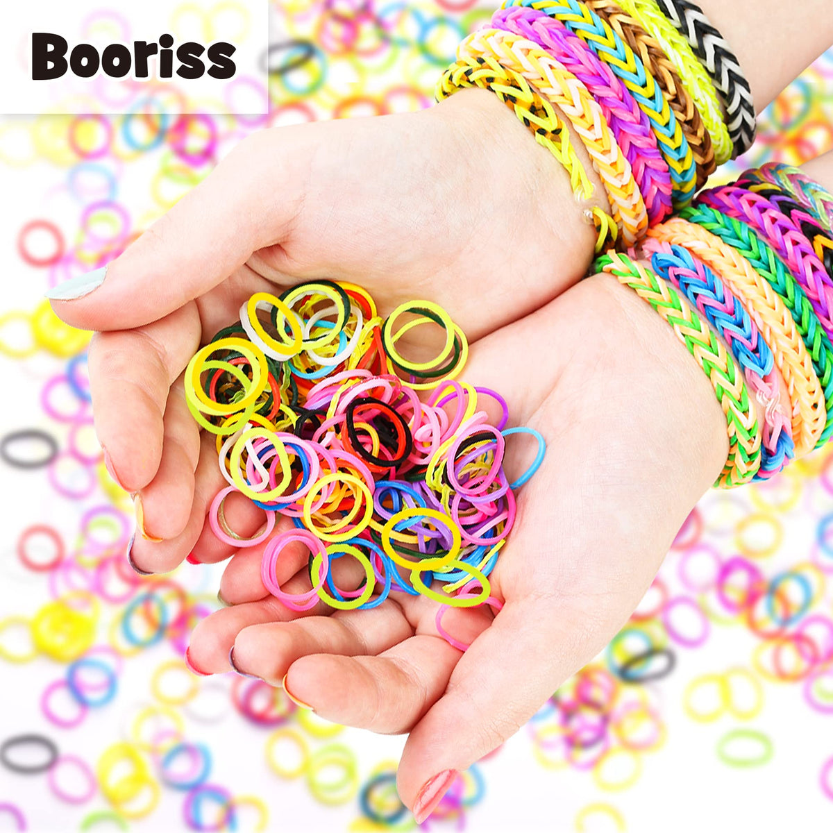12730+ Loom Rubber Bands Refill Kit in 26 Color with 500 Clips,6 Hooks, Premium Bracelet Making Kit for Weaving DIY Crafting Gift