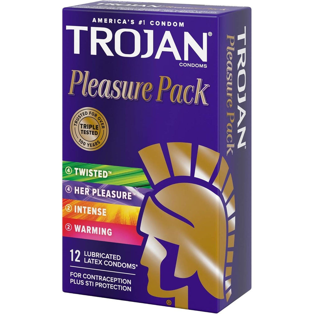 Buy now Trojan Pleasure Variety Pack Lubricated Condoms - 12 Count at indiglob india