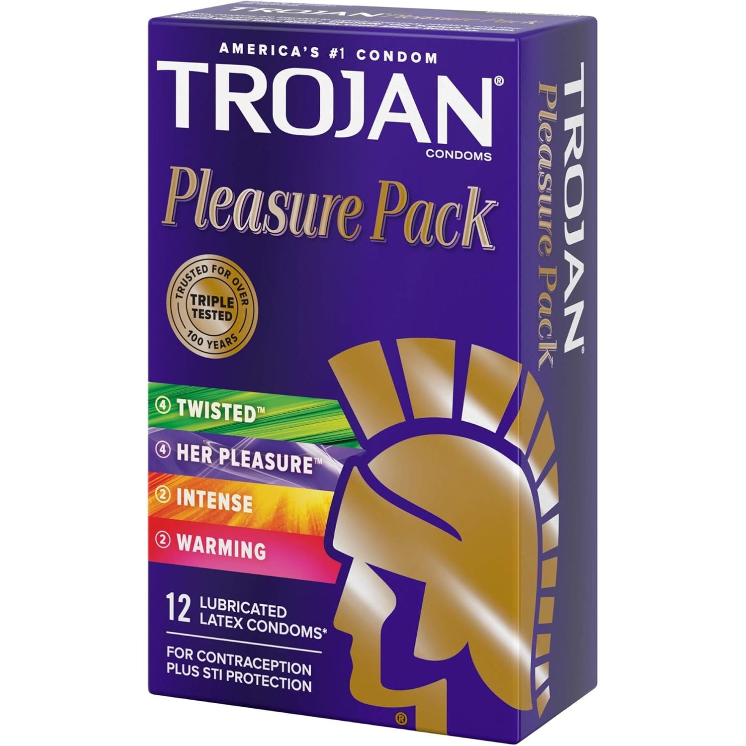 Buy now Trojan Pleasure Variety Pack Lubricated Condoms - 12 Count at indiglob india