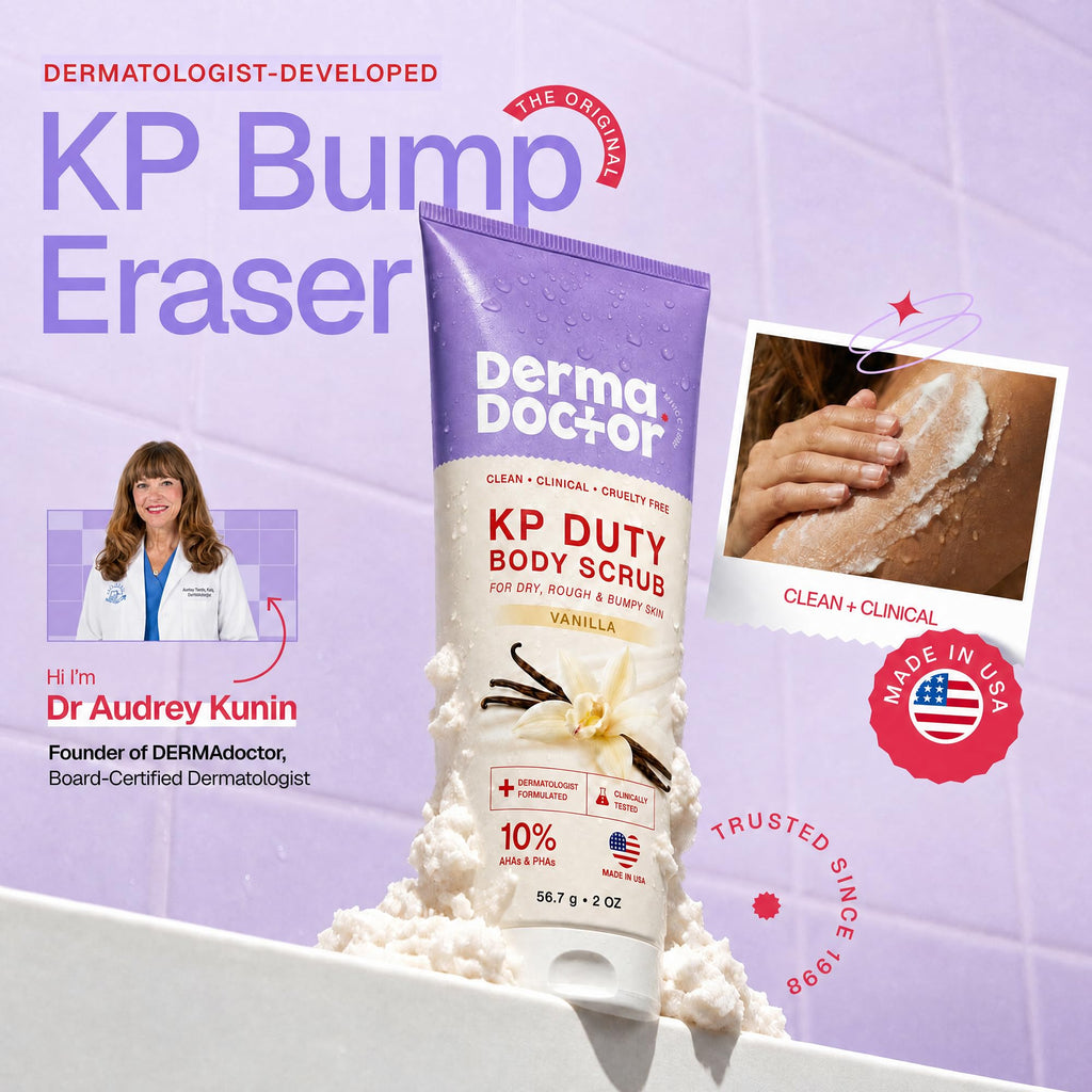 DERMAdoctor KP Bump Eraser Body Scrub, 10% AHAs + PHAs, Rough & Bumpy Skin