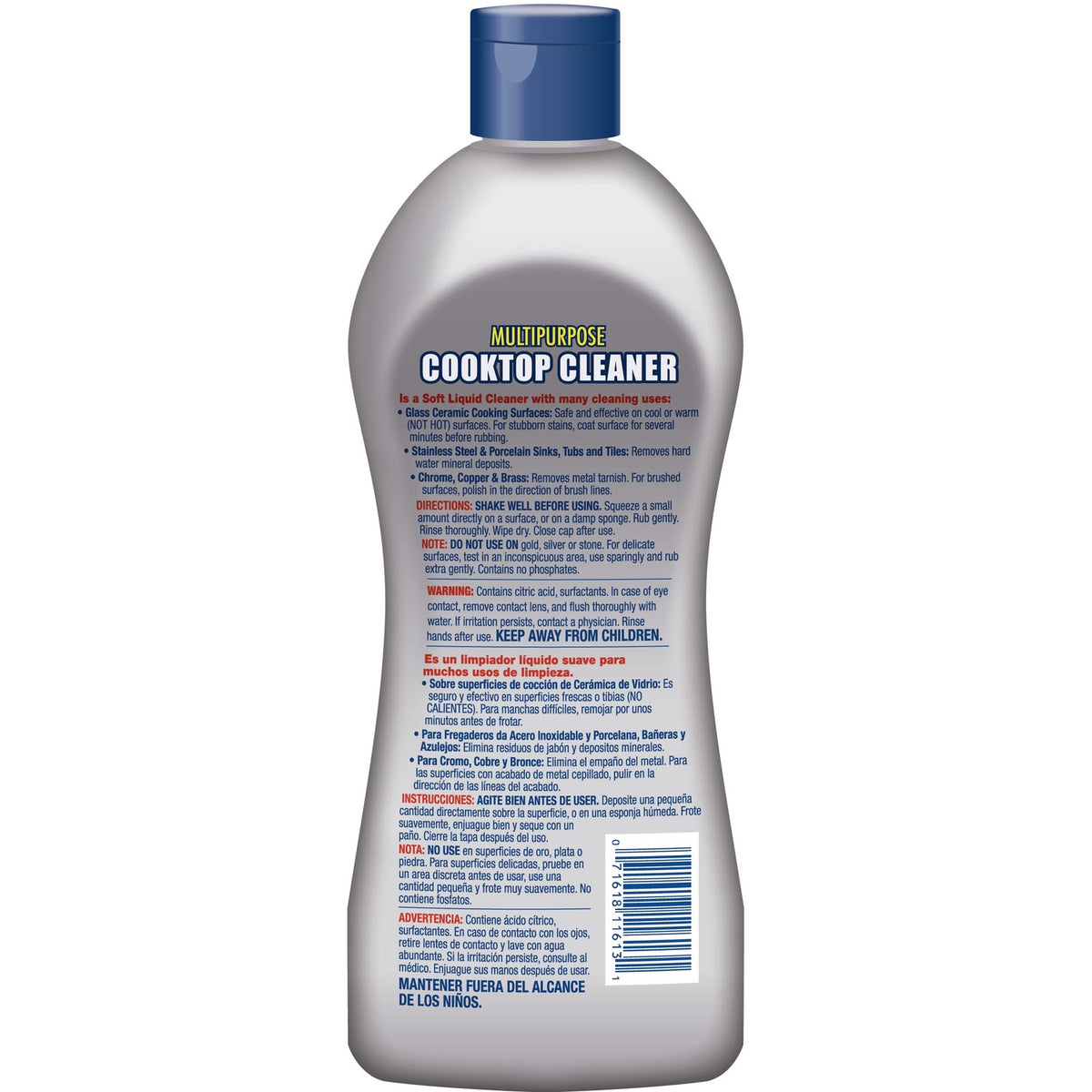 Bar Keepers Friend Cooktop Cleaner (2 x13 oz) + Scraper - Multipurpose Liquid Stovetop Cleanser, Safe for Use on Glass & Ceramic Cooking Surfaces, Copper, Brass, Chrome, Stainless Steel & Porcelain