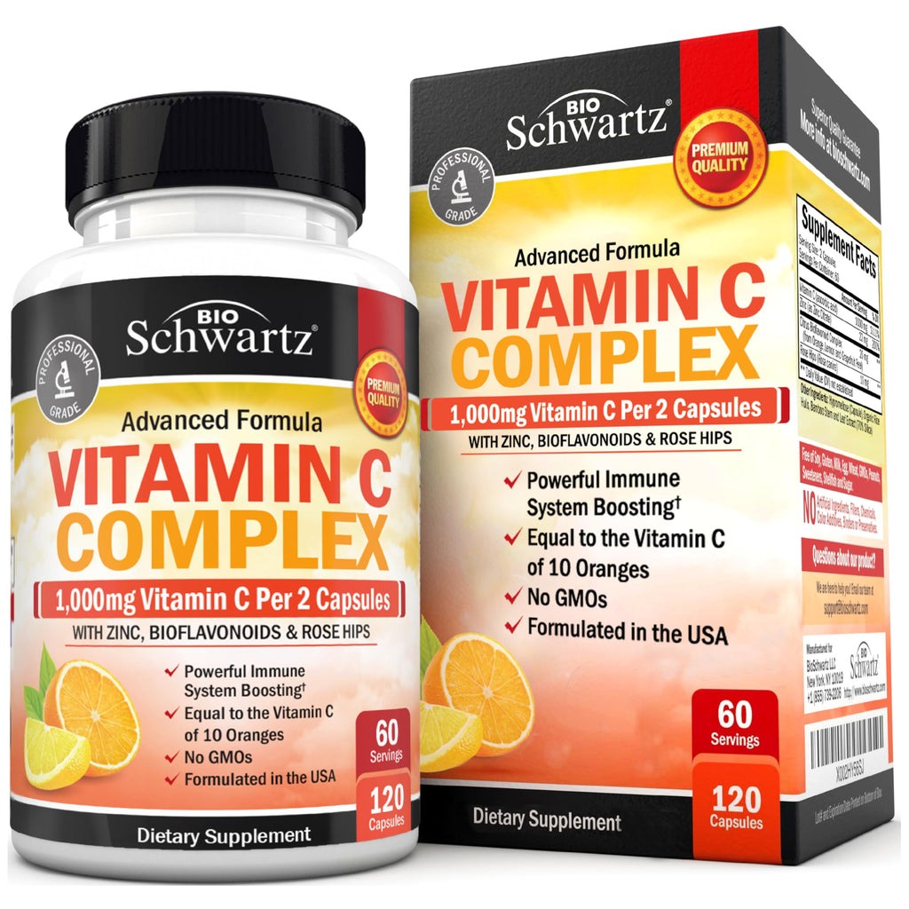 BioSchwartz Vitamin C Complex Supplement - Vitamin C 1000mg Capsules