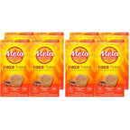 Metamucil Fiber Thins, Daily Fiber Supplement Snack, Psyllium Husk Powder, 5g Fiber per Serving, Supports Digestive Health and Satisfies Hunger, Cinnamon Spice Flavor, pack of 4, 12 Servings each