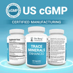 Dr. Berg Trace Minerals Enhanced Complex - Complete with 70+ Minerals Including 10 mg of Zinc - Dietary Supplement - 60 Capsules