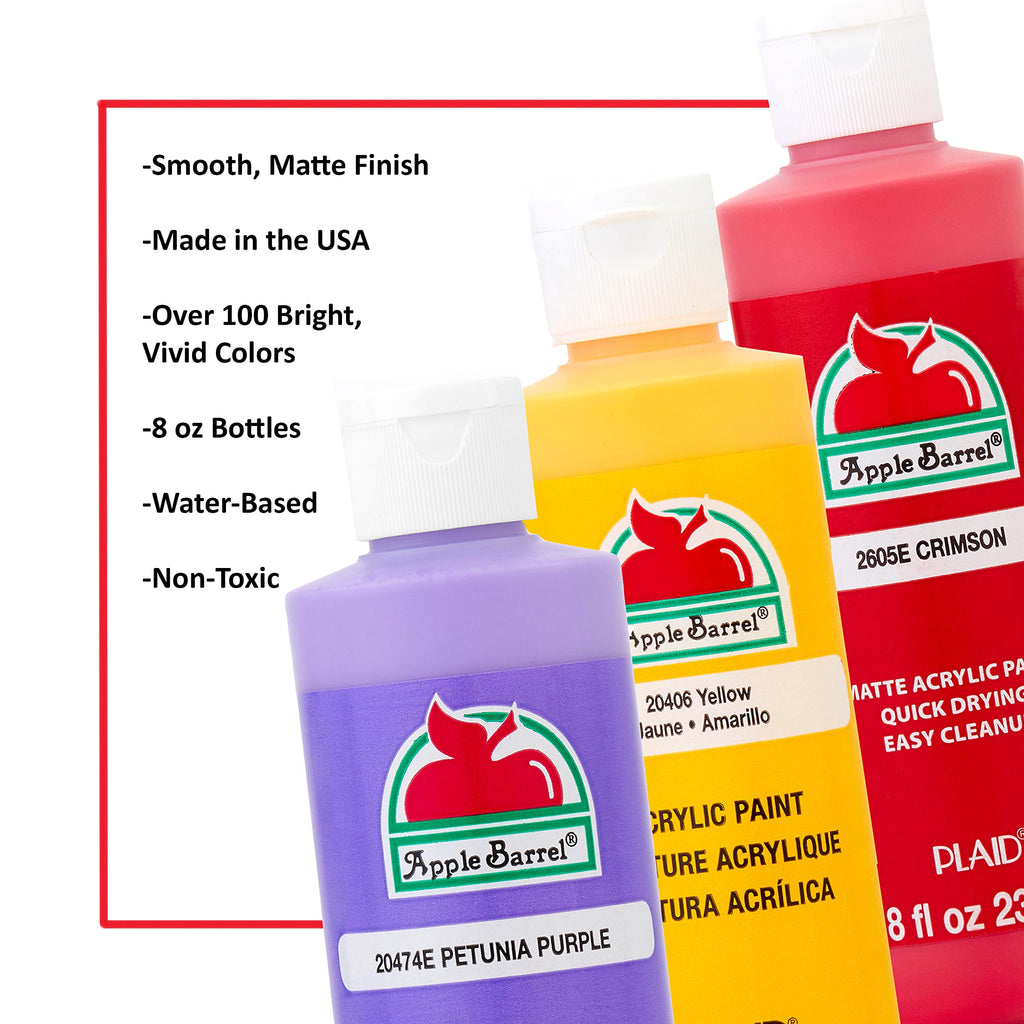 Apple Barrel, Matte Acrylic Paint, 8 fl oz, Purple Iris, (Pack of 1)