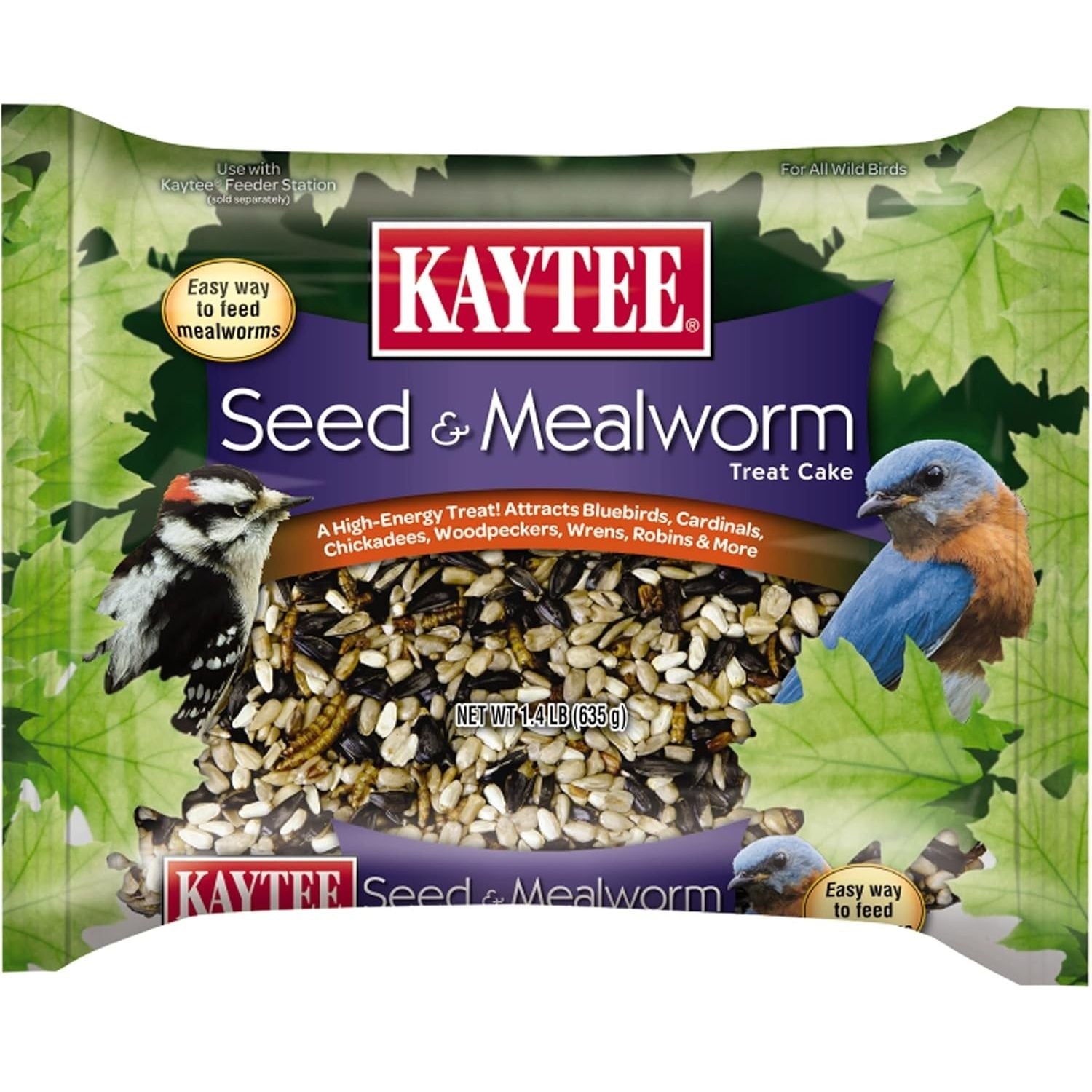 Buy now Kaytee Woodpecker Seed Cake, Wild Bird Food, 1.85 Pounds Seed & Mealworm, 1 Count at indiglob india