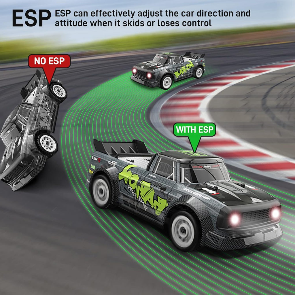 Buy now High Speed RC Drifting Car, 1:16 20MPH Remote Control Car for Drift and Race, ESP 2.4Ghz Proportional Throttle & Steering Control 4WD Racing Trucks with Led Lights for Adults and Kids at indiglob india