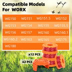 Xgunion Trimmer Spool Line for Worx 14 Pack WA0010 Replacement