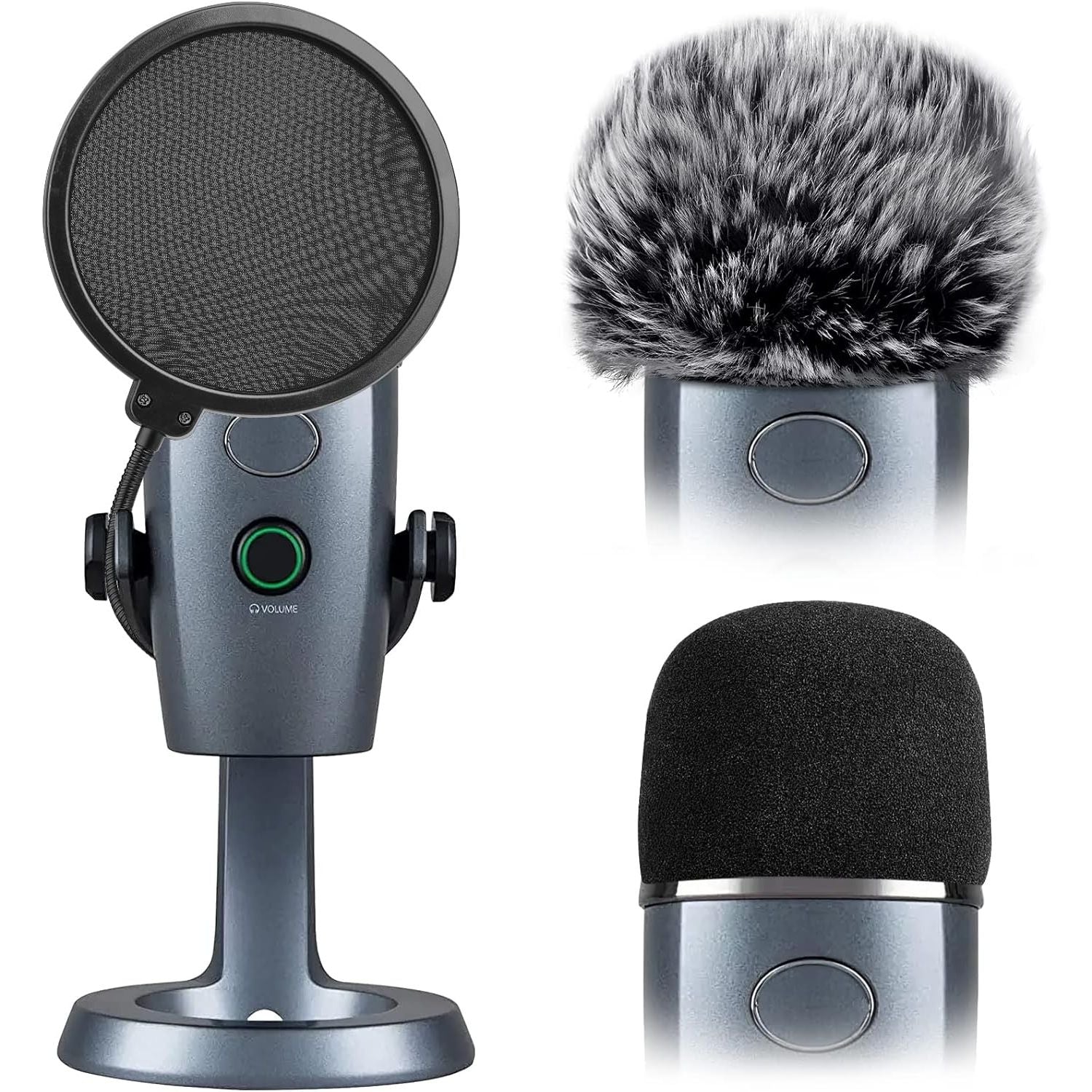 Buy now ChromLives Windscreen Microphone Wind Muff, Foam Wind Screen Wind Cover Compatible with Zoom H5 H6 Portable Handy Recorder Furry & Foam 2Pack Yeti Nano Cover at indiglob india