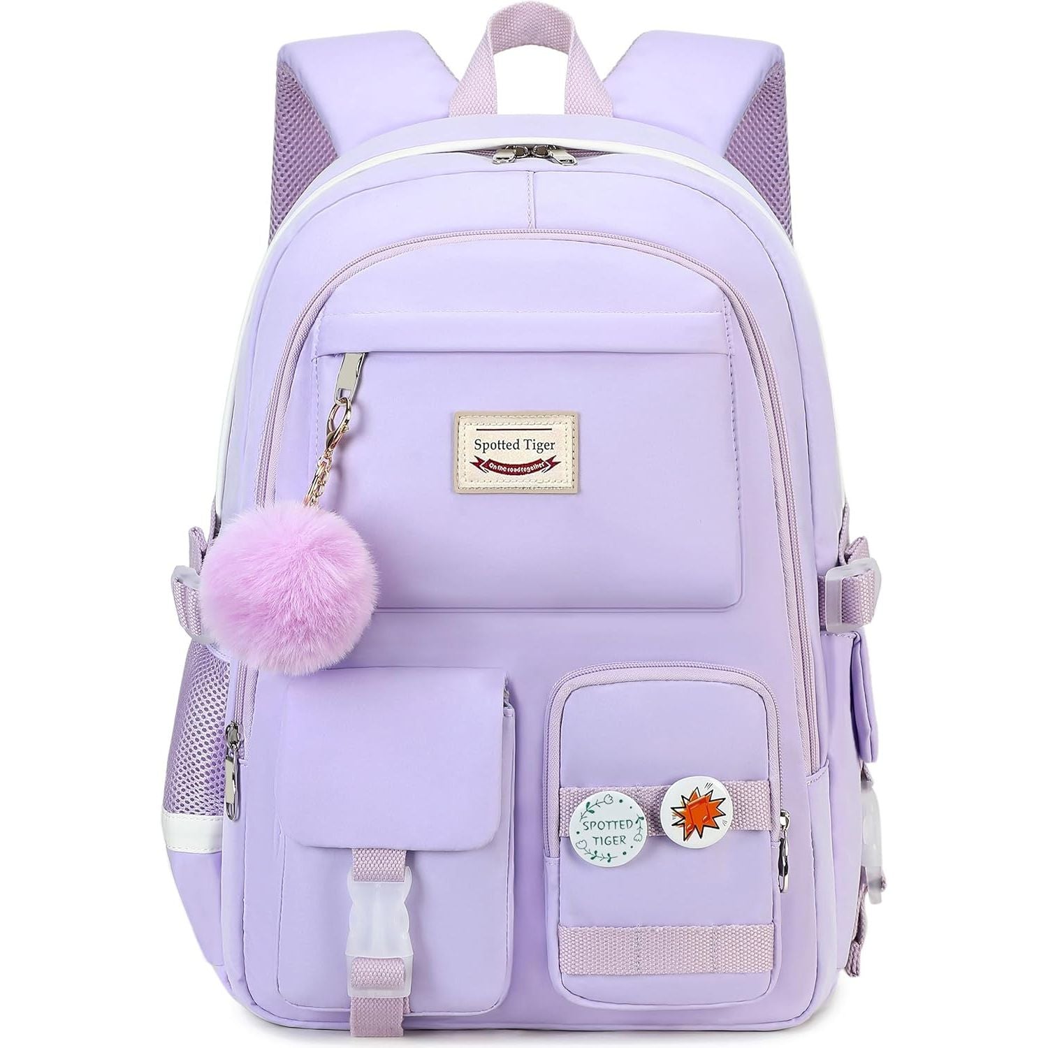 Buy now Spotted Tiger Girls Backpack Aesthetic Backpack for Teen Girl Cute School Bag Bookbag Anime School Backpacks for Girls (Black) Purple at indiglob india
