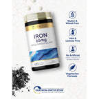 Carlyle Iron Ferrous Sulfate 325mg, 65 mg | 400 Tablets | Non-GMO, Gluten Free, and Vegetarian Supplement | High Potency