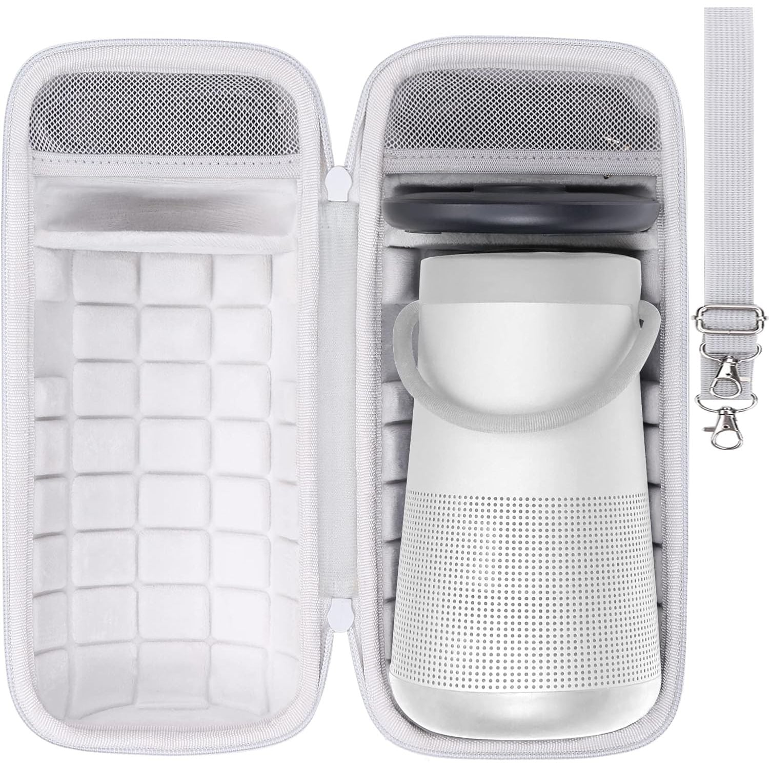 Buy now co2CREA Hard Case Replacement for Bose SoundLink Revolve Series II Portable Bluetooth Speaker, Black Case for Revolve Plus II Silver Grey Case at indiglob india