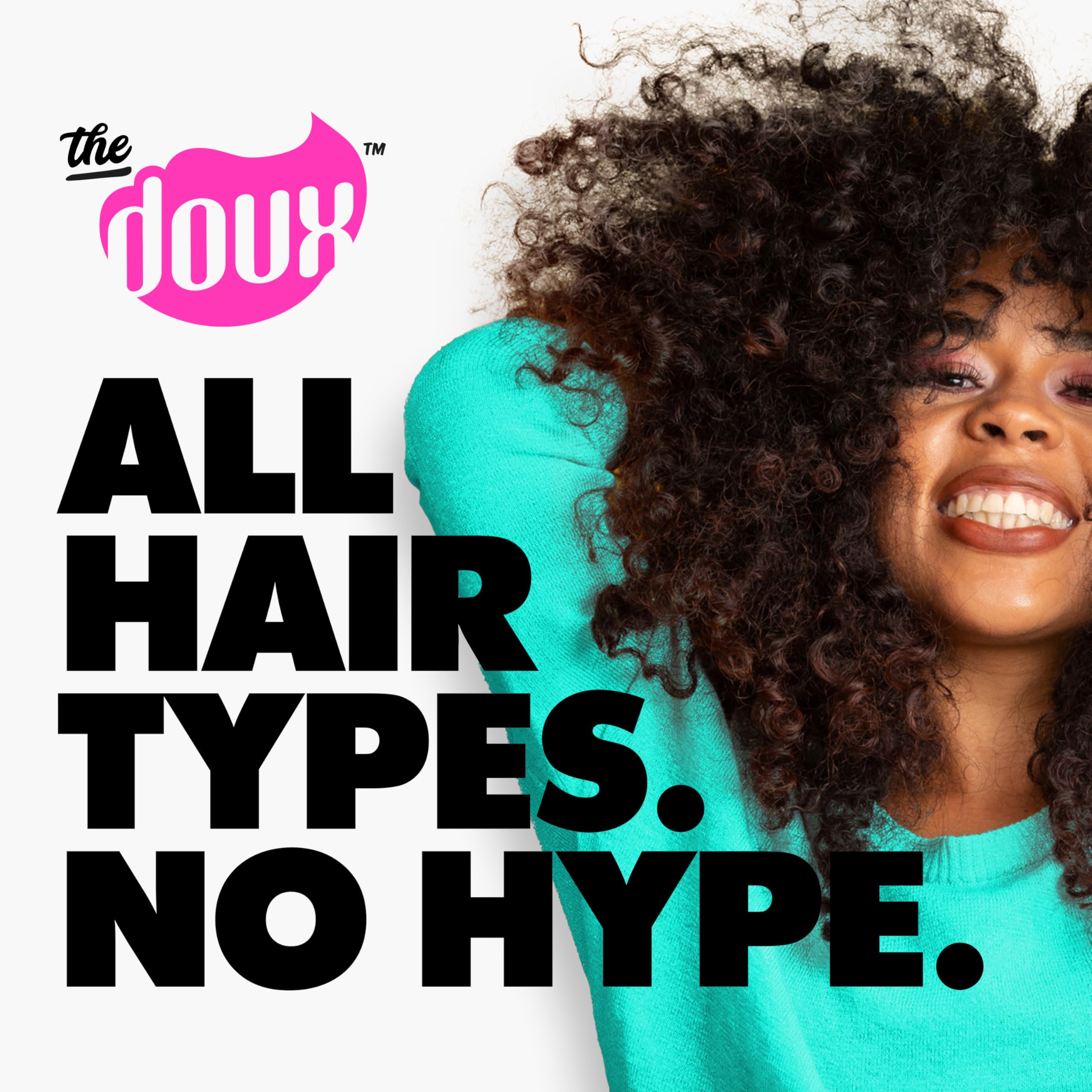 The Doux MOUSSE DEF Texture Foam, Multi-Use Styling Mousse, 7 oz | Styles, Conditions, Defines & Volumizes with Brilliant Shine, For All Curl Types & Textures, Non-Flaking Formula