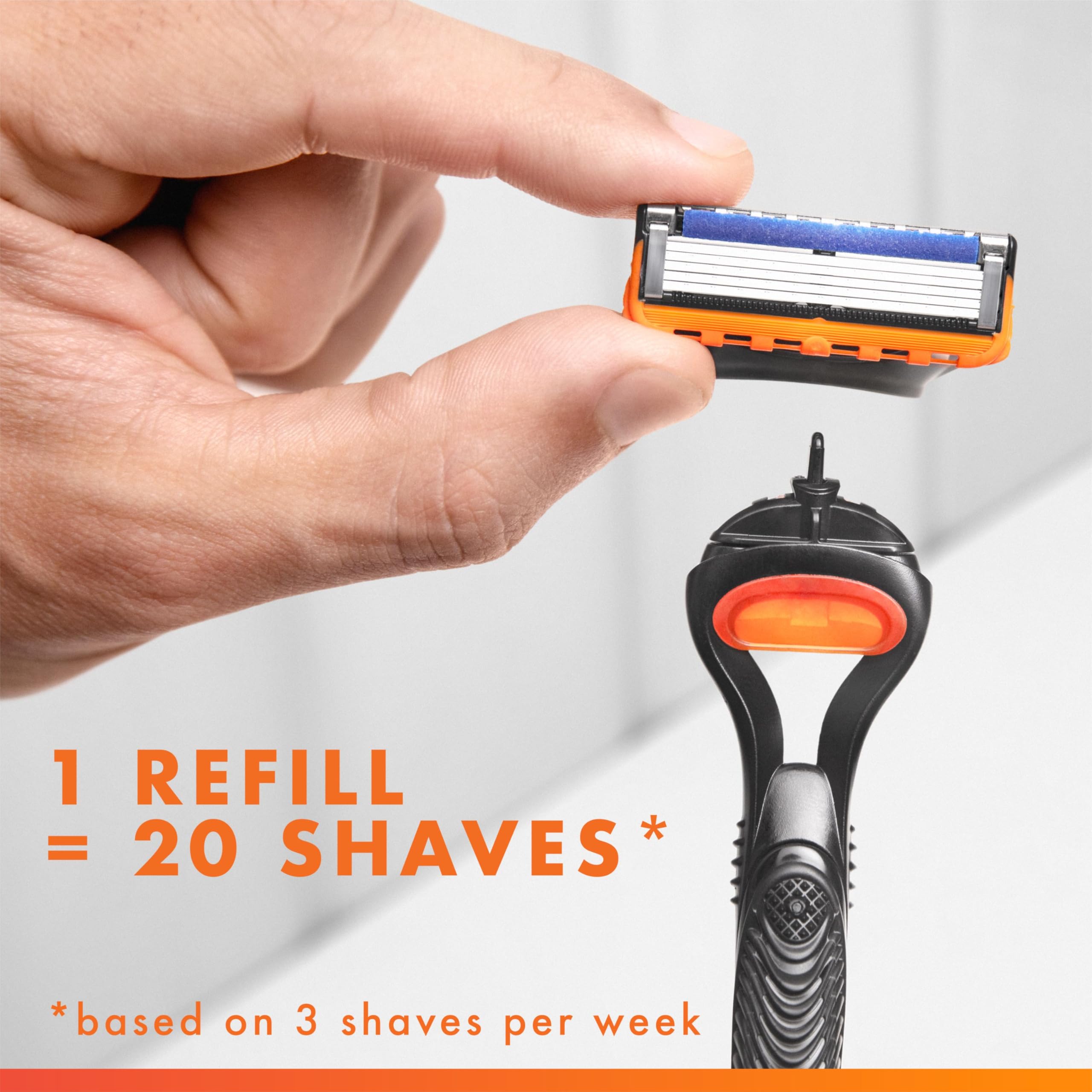 Gillette Fusion5 Razor for Men, Handle + 1 Razor Blade Refill