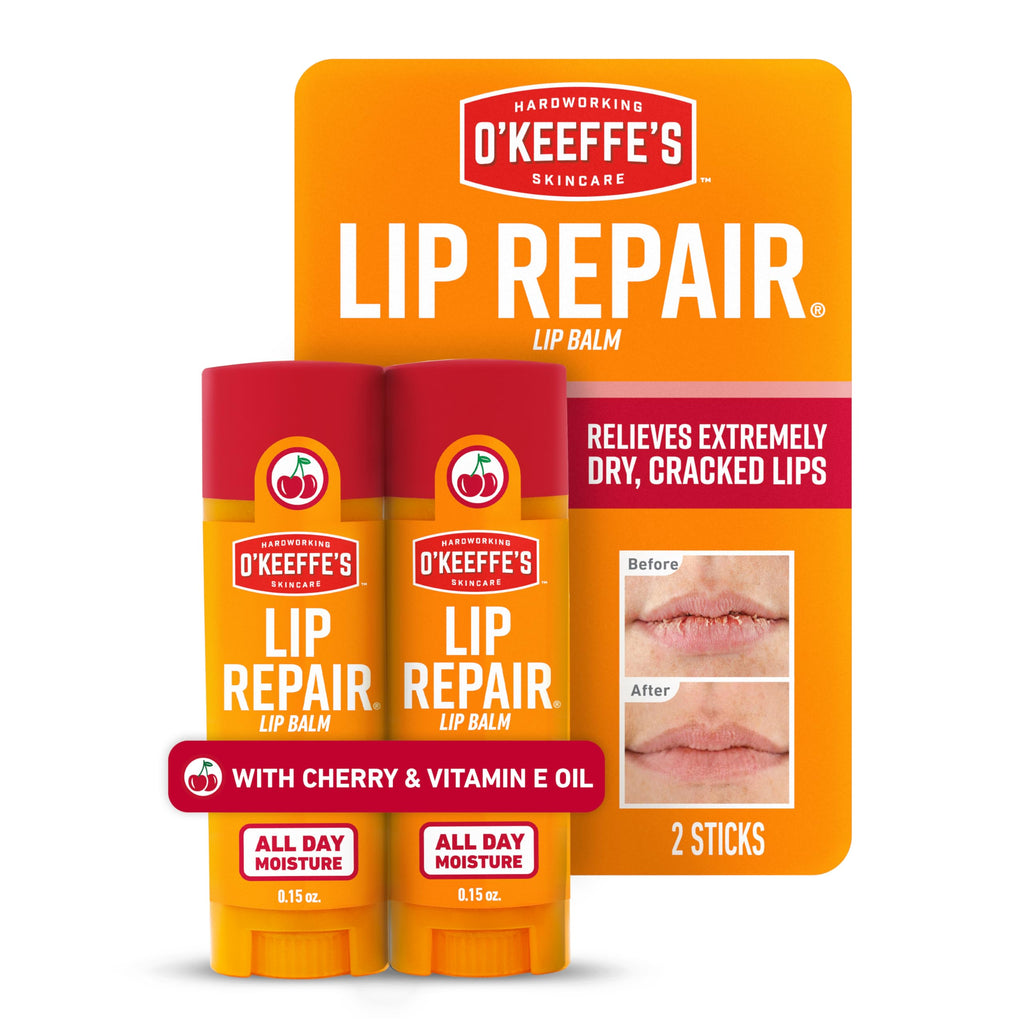 Buy now O'Keeffe's Lip Repair Unscented Lip Balm for Dry, Cracked Lips - Stick (3 Pack) - Moisturizer for Very Dry Lips at indiglob india