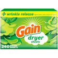 Buy now Gain Dryer Sheets Plus Wrinkle Release, Original Scent, 240 Count, Fights Static With a Touch of Scent, Laundry Sheets 240 Count (Pack of 1) at indiglob india