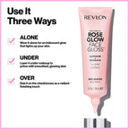 Buy now Revlon PhotoReady Face Gloss Rose Glow Primer, Makeup for All Skin Types, Hydrates, Illuminates & Moisturizes, Infused with Glycerin & Olive Oil Extract, 80% Water, 1 Fl Oz at indiglob india