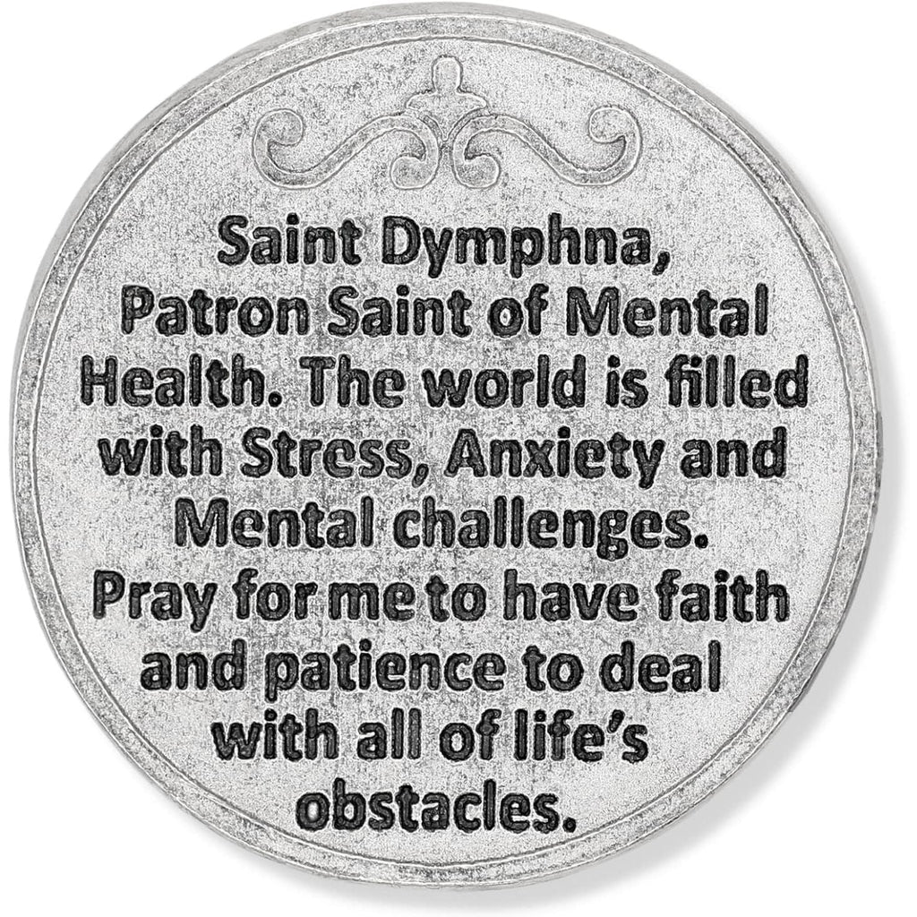 Buy now St St. Saint Dymphna Pocket Token Coin 1.2 with Prayer Catholic Patron Stress Anxiety Mental Health by Gifts Catholic, Inc. at indiglob india