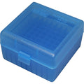 Buy now MTM 100 Round Rifle Ammo Box 17, 204, 223, 5.56x45, 6x47 2.65-Inch Clear Blue MTM 100 Round Rifle Box at indiglob india