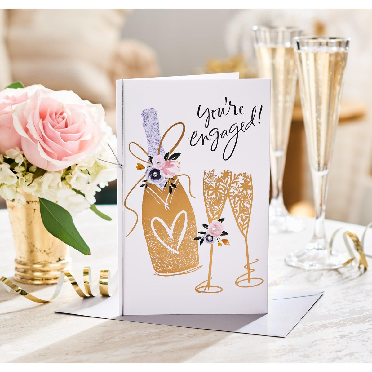 American Greetings Engagement Card for Newly Engaged (Happy Ever After)