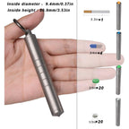 Buy now TISUR Small Travel Pill Box,Titanium Keychain Pill Holder Pill Case,Vitamin Organizer Metal Storage Pill Bottle Tube Container Multitool EDC Every Day Carry for Men at indiglob india
