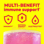 Emergen-C 1000mg Vitamin C Immune Support Powder, Raspberry, 60 ct | B Vitamins for Energy, Zinc and Manganese, Electrolytes, Natural Flavor, Caffeine Free, Vitamin D