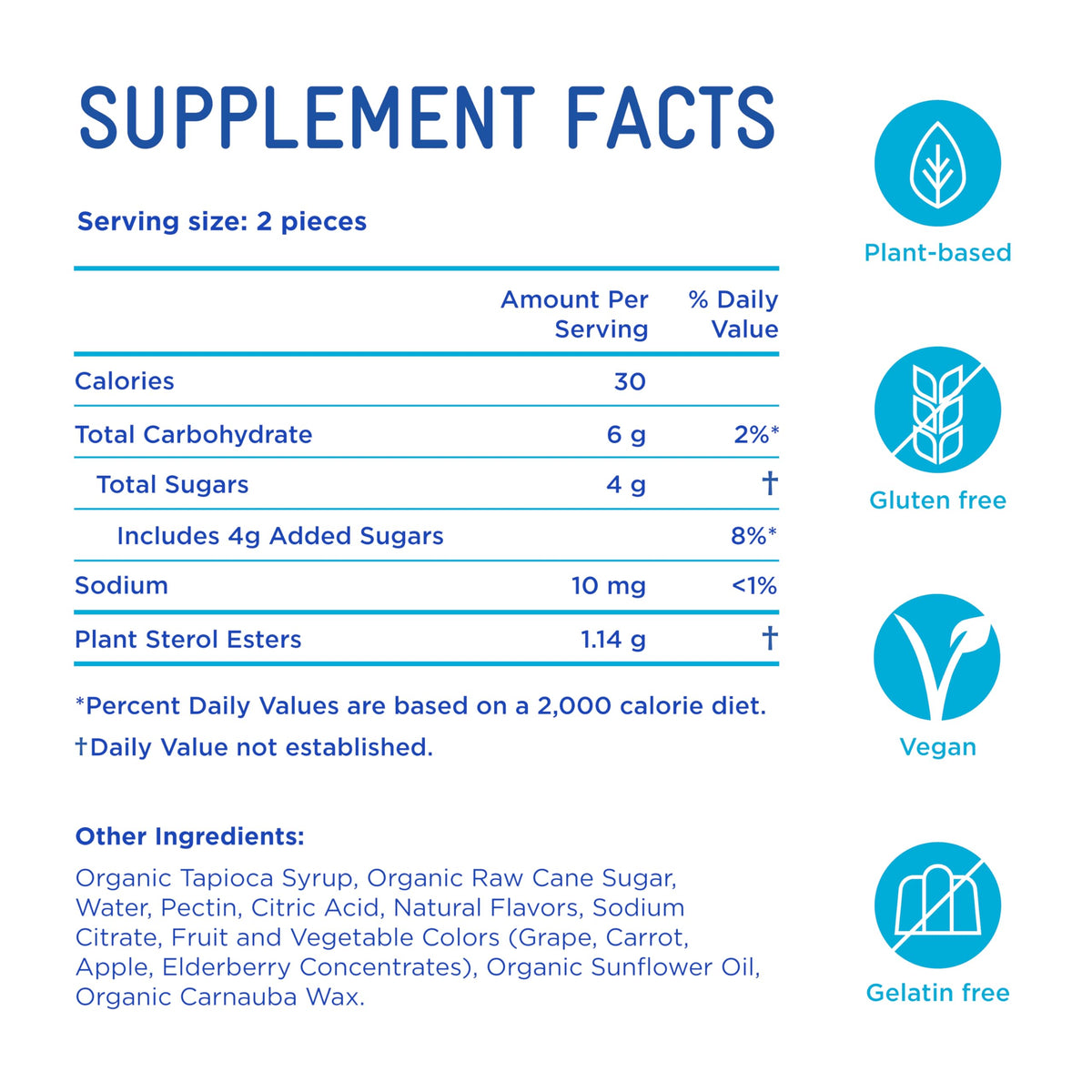 Piper Biosciences Plant Sterols Healthy Cholesterol Gummies, Daily Pouches
