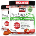 Force Factor ProbioSlim Apple Cider Vinegar Gummies | Keto ACV Gummies with Probiotics & Prebiotics to Support Digestion & Metabolism, Organic, Apple Flavor, 240 Gummies