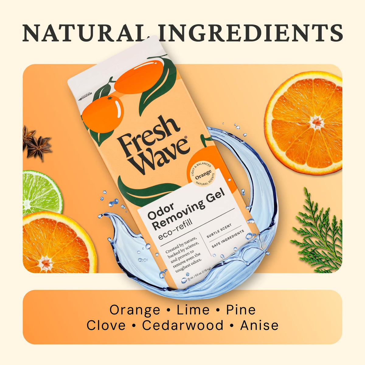 Fresh Wave Odor Eliminator Gel Refill, 63 oz Orange