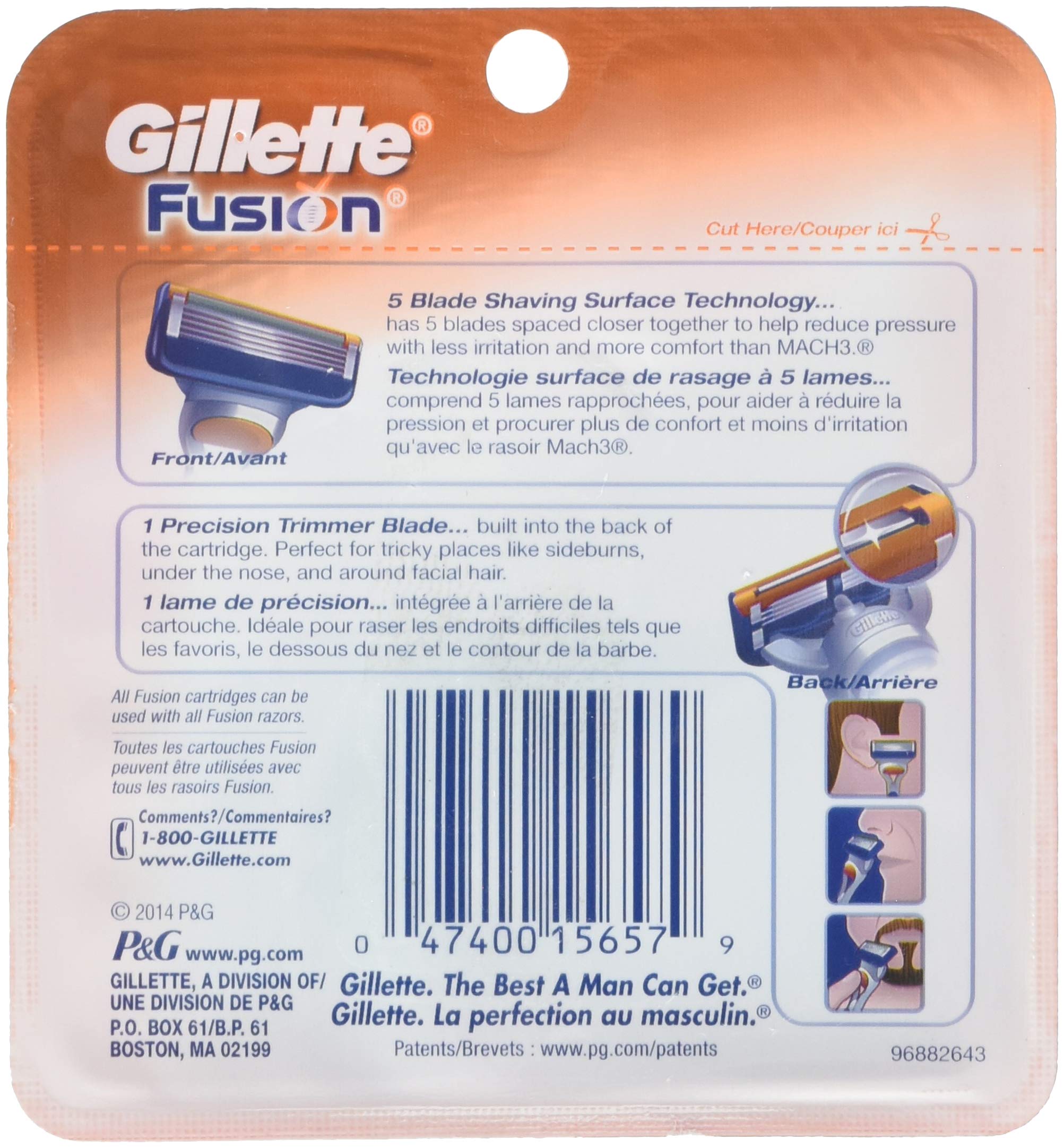Buy now Gillette Fusion - 4 Count at indiglob india