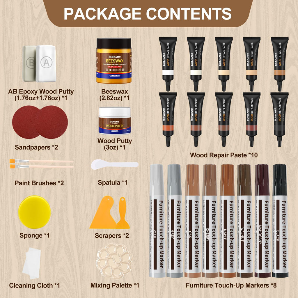 Boncart Wood Furniture Repair Kit-Set of 31