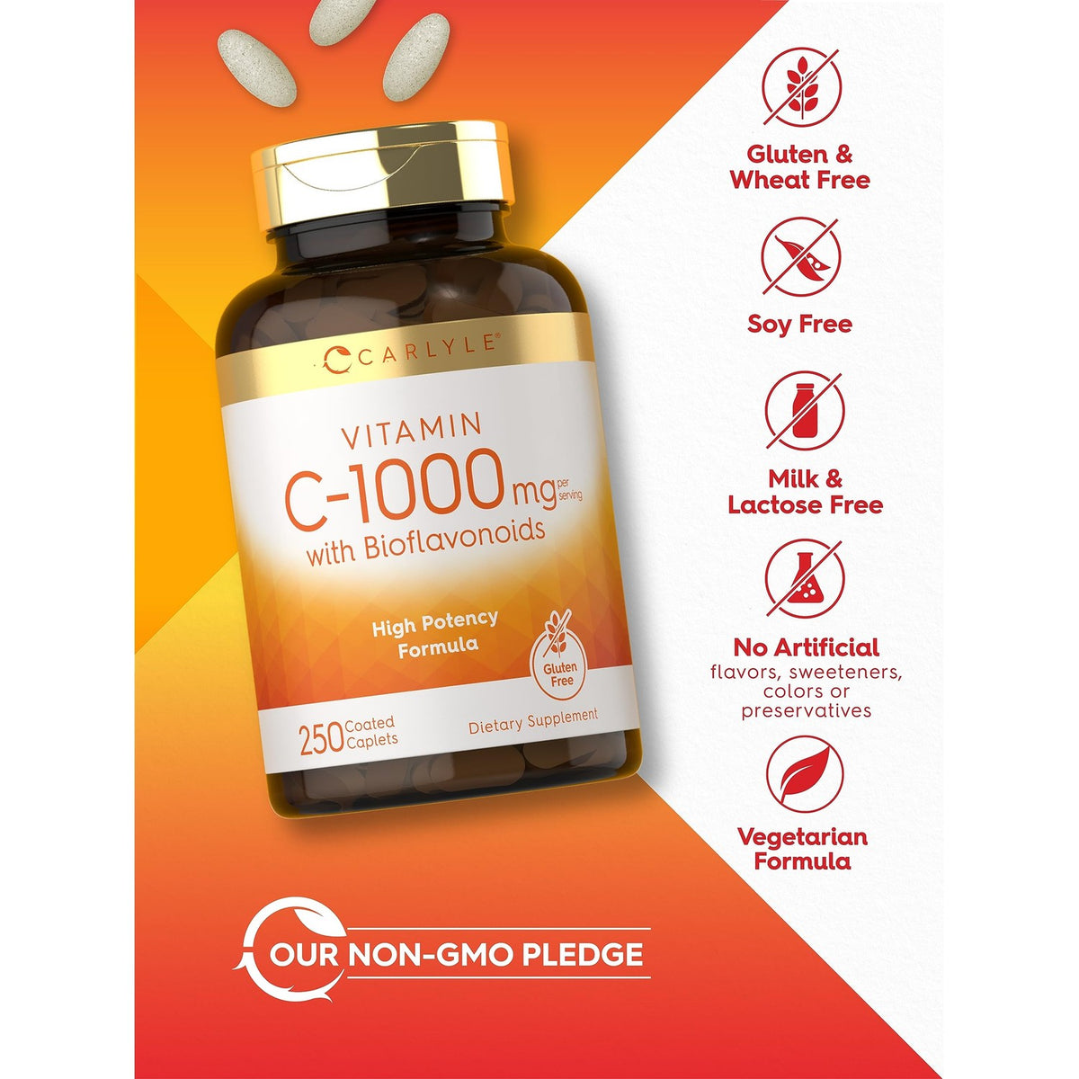 Carlyle Vitamin C 1000mg | with Rose Hips and Citrus Bioflavonoids