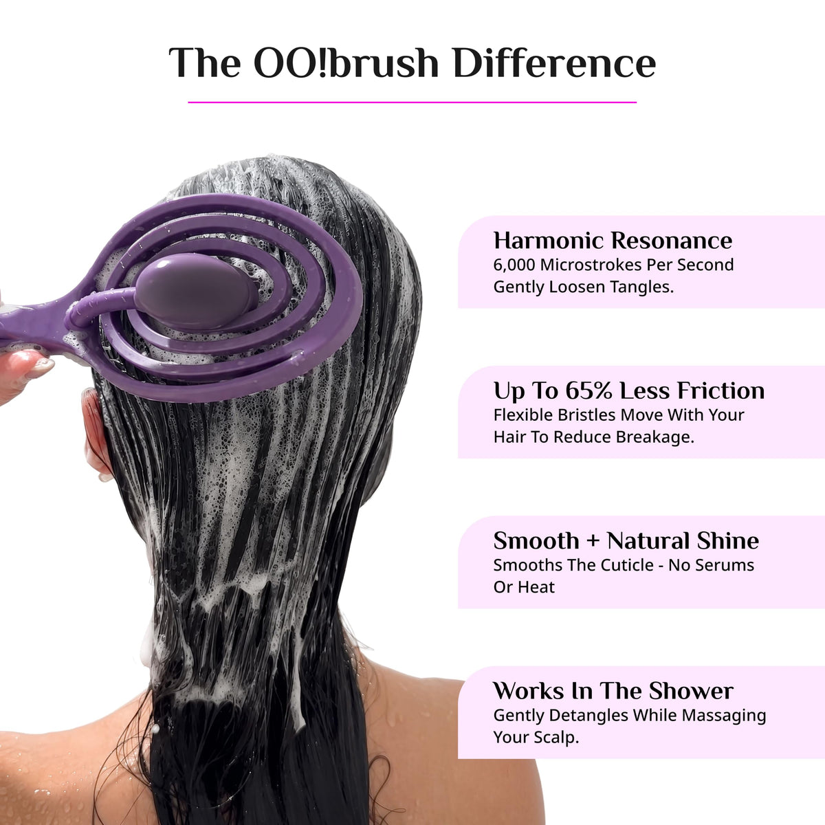 OO!brush Detangling Hair Brush, Wet & Dry, For All Hair Types