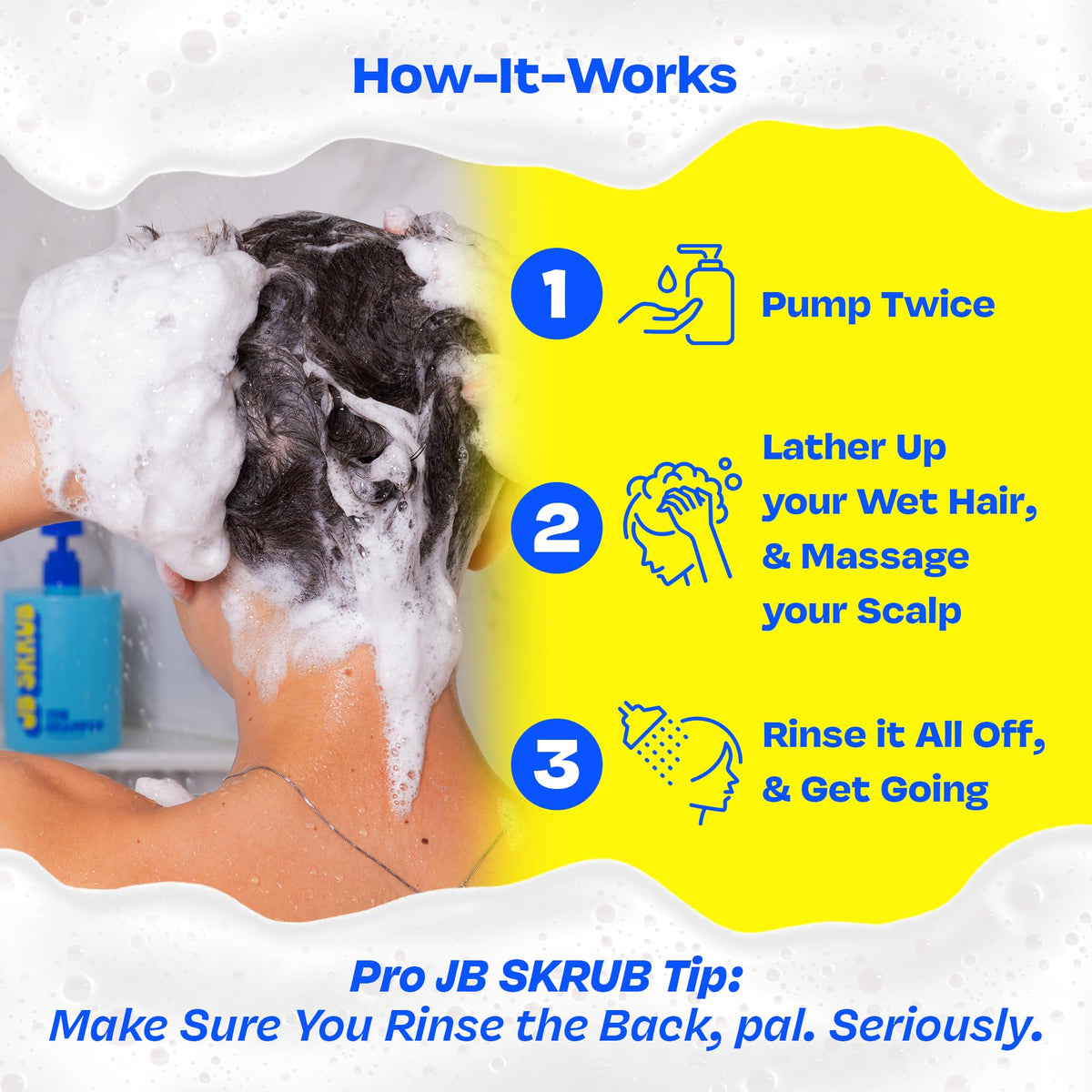 JB SKRUB Boys Shampoo Teen Kids Moisturizing Hair Care Citrus Scent - 14 oz