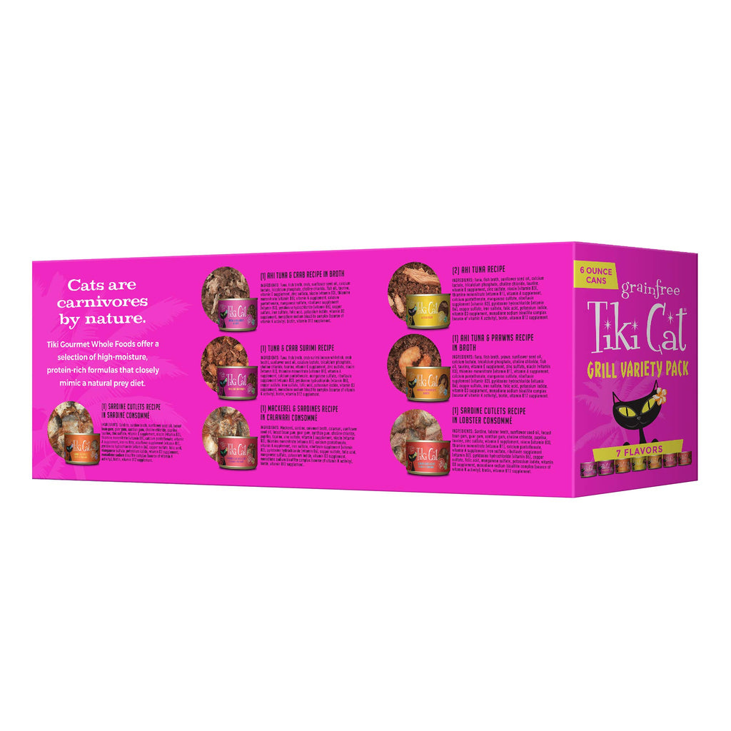 Tiki Cat Grill Wet Cat Food, Variety Pack, 6 oz. Cans (8 Count)