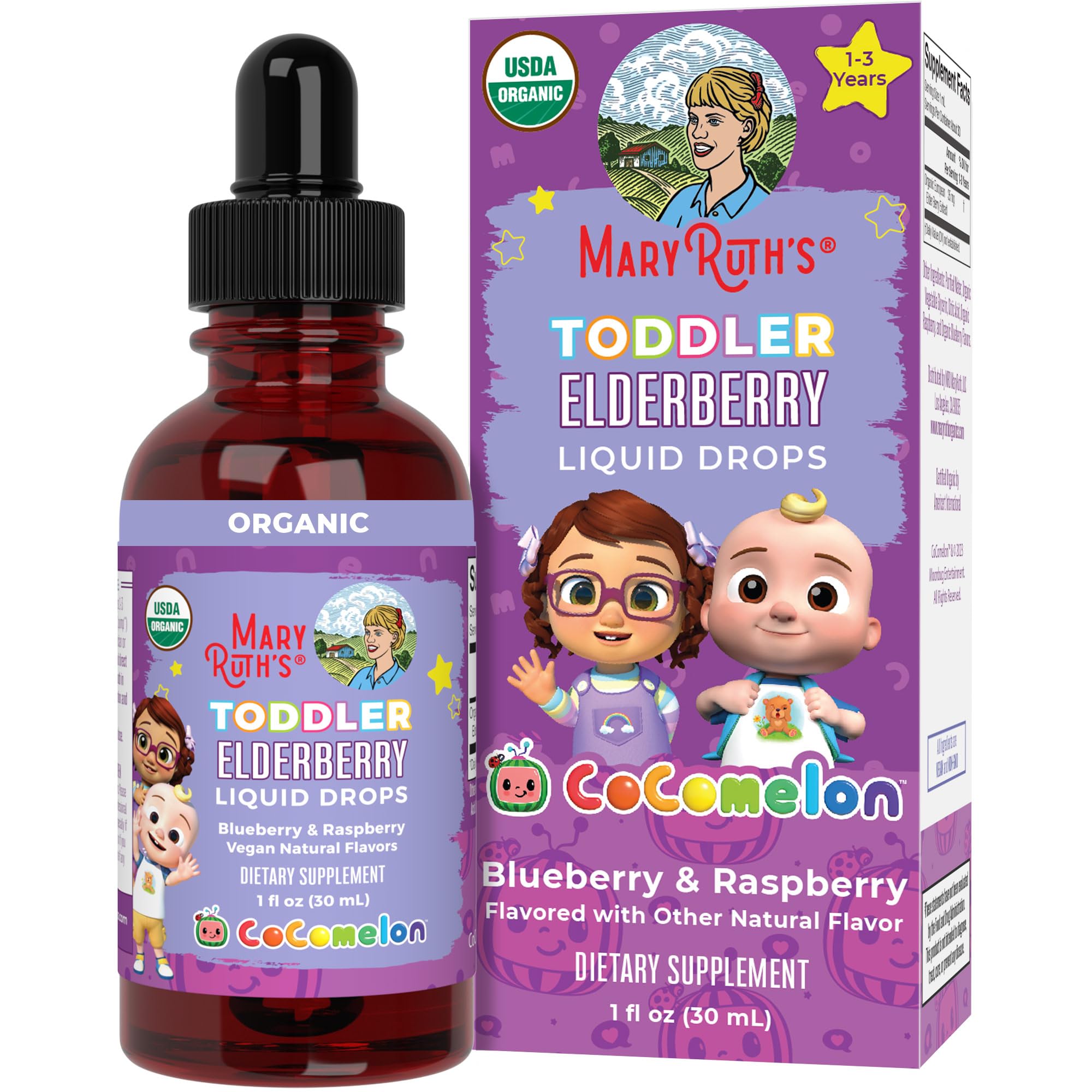 MARYRUTH'S Organic Elderberry Liquid Drops for Adults & Kids, Immunity, 1oz | 150mg Elderberry Extract, Sugar Free, Vegan, Non-GMO