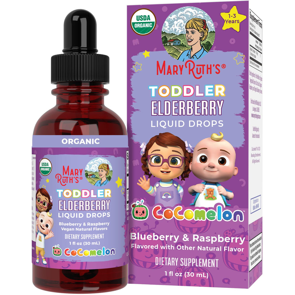 MARYRUTH'S Organic Elderberry Liquid Drops for Adults & Kids, Immunity, 1oz | 150mg Elderberry Extract, Sugar Free, Vegan, Non-GMO