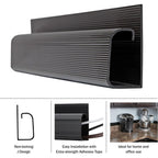 Buy now Cable Management Kit - 5-Pack 16-Inch J Channel Wire Organizers for Cords - Easy to Install Cord Hider Kit for Desk, Office, and Kitchen Use - Cable Management Under Desk by Simple Cord (Black) at indiglob india