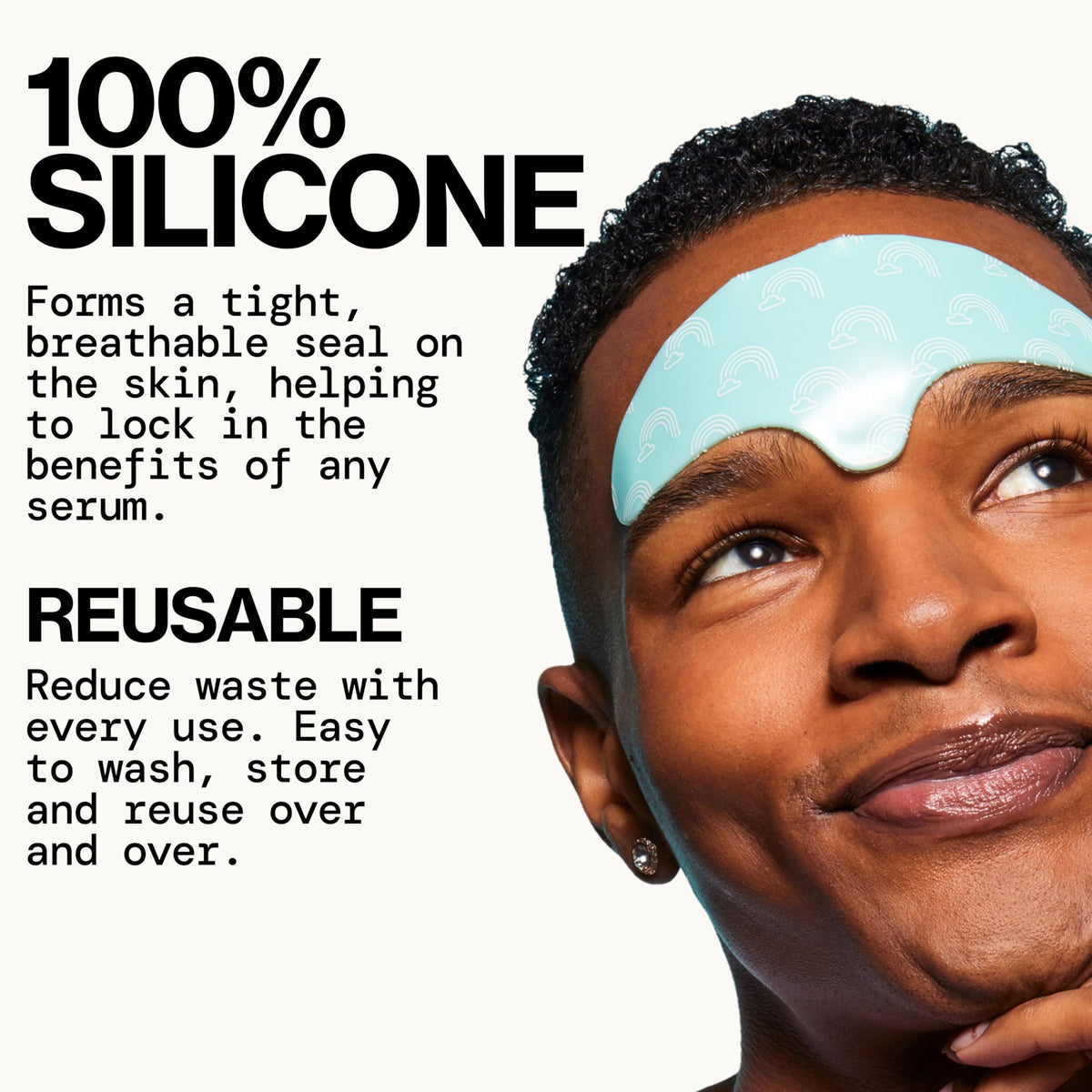 Pacifica Reusable Brow Mask – 100% Silicone Forehead Wrinkle Patch for Brow Lift, Reusable Anti-Wrinkle Pad Smooths Frown Lines, Vegan, Fragrance-Free, Vegan & Cruelty-Free, 1 Piece