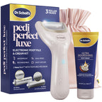 Dr. Scholl's Pedi Perfect Electric Foot Callus Remover, Waterproof, Rechargeable with x2 Roller Heads, Removes Hard Skin for Soft Beautiful Feet, 90 Minute Run Time, Dust Catcher, Pedicure Tools