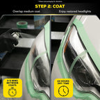 Buy now Meguiar's Two Step Headlight Restoration Kit, Headlight Cleaner Restores Clear Car Plastic and Protects from Re-Oxidation, Includes Headlight Coating and Cleaning Solution - 4 Count (1 Pack) at indiglob india