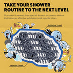 Buy now GOSHI Exfoliating Shower Towel - Rip-Resistant Exfoliating Washcloth for All Skin Types - Made in Japan at indiglob india